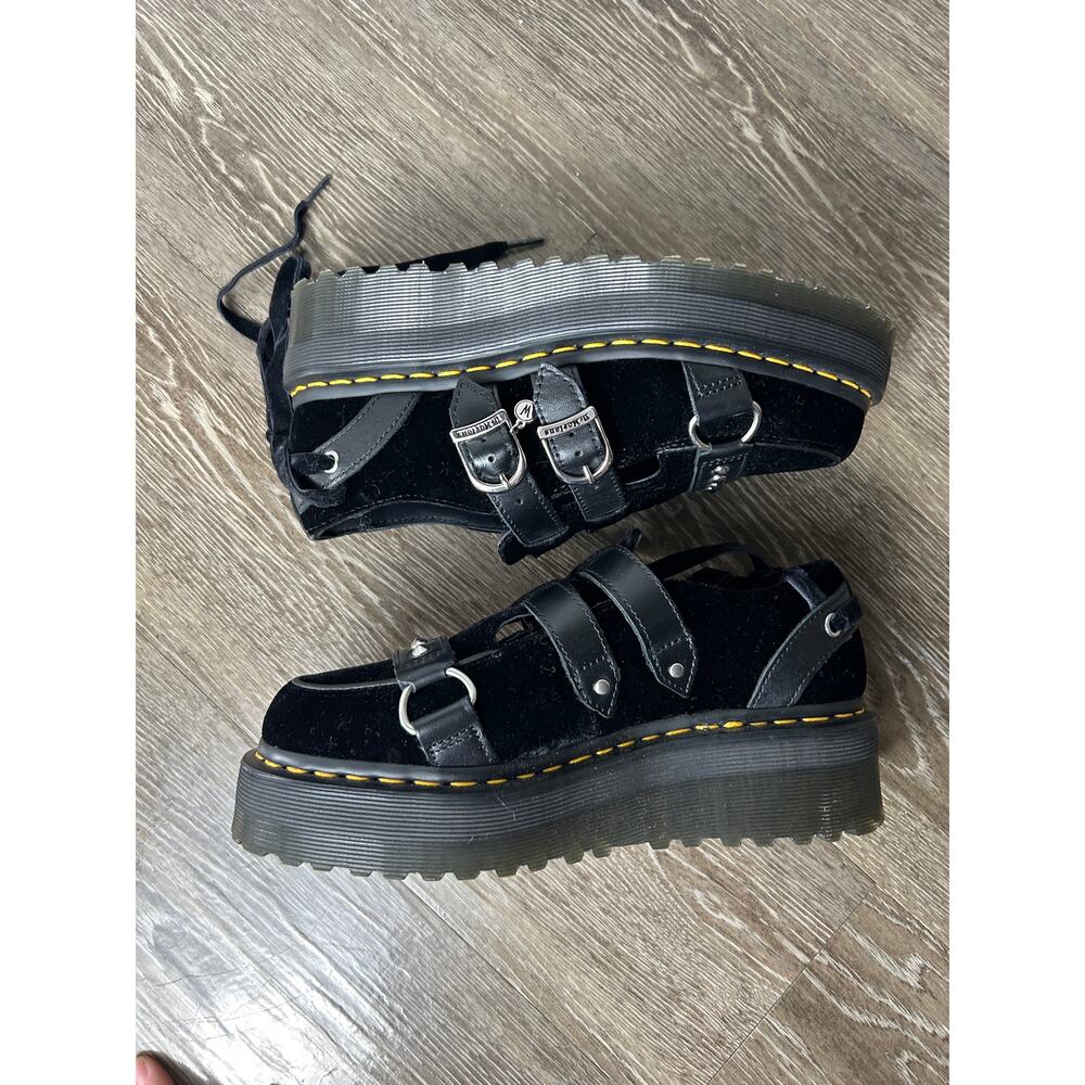 Dr. Martens Wednesday Addams Ramsay Quad Platform Mary Jane Goth Euro Grunge S 7 - Picture 3 of 7